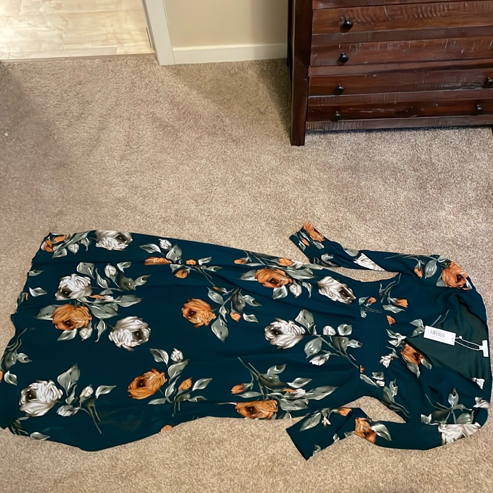 NWT Baltic Born Olivia Maxi Dress Deep Topaz Floral XL